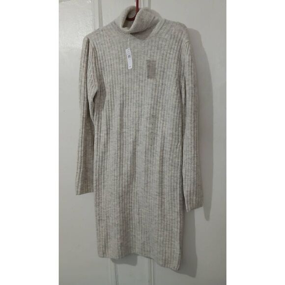 Gap womens large gray turtleneck tunic sweater dress super soft - Picture 1 of 7